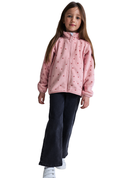 Polarn O. Pyret Kids' Fleece Zip Jacket, Rose Elegance Pink, Rose Elegance Pink