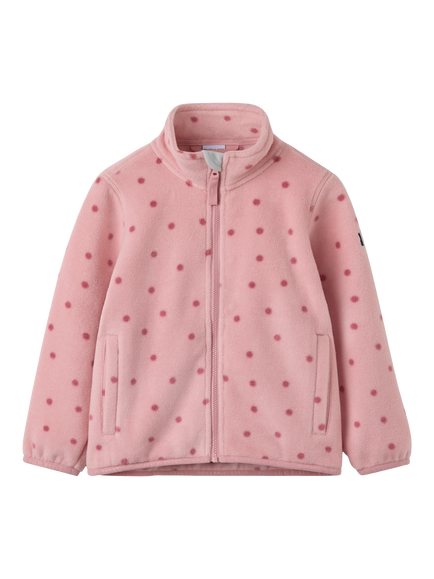 Polarn O. Pyret Kids' Fleece Zip Jacket, Rose Elegance Pink - view 2, Rose Elegance Pink