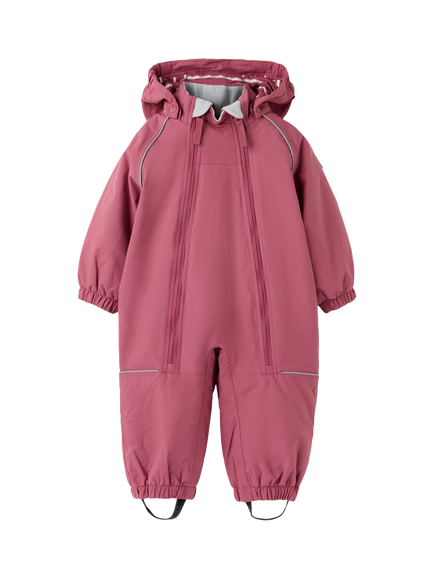 Polarn O. Pyret Kids' Waterproof Fleece Lined Shell Bodysuit, Pink - view 2, Pink