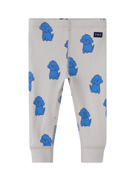 Polarn O. Pyret Baby Ribbed Cotton Trousers, Pumice Stone, Pumice Stone
