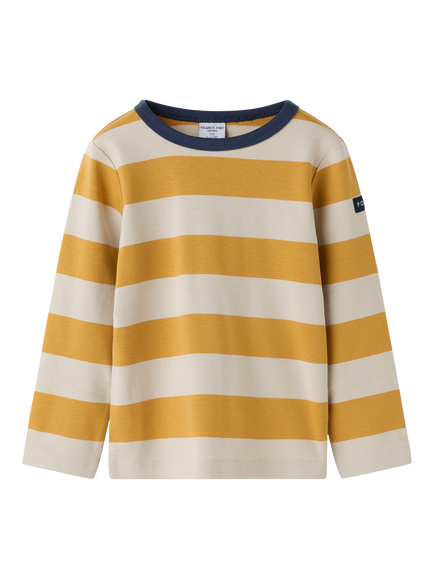 Polarn O. Pyret Kids' Long Sleeve Stripe Top - view 2, Narcissus