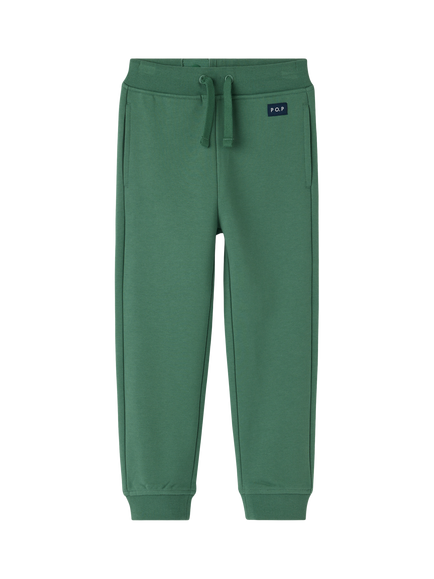Polarn O. Pyret Kids' Cotton Drawstring Joggers, Green, Green