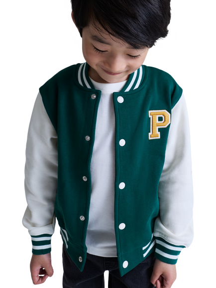 Polarn O. Pyret Kids' Cotton Sweatshirt Jacket, Green, Green