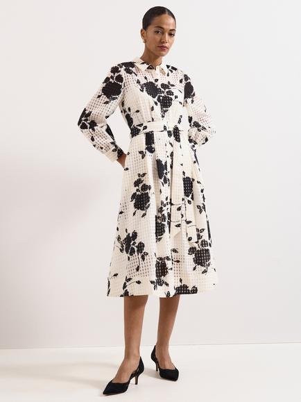 Phase Eight Natalie Floral Dress, Ivory, Ivory