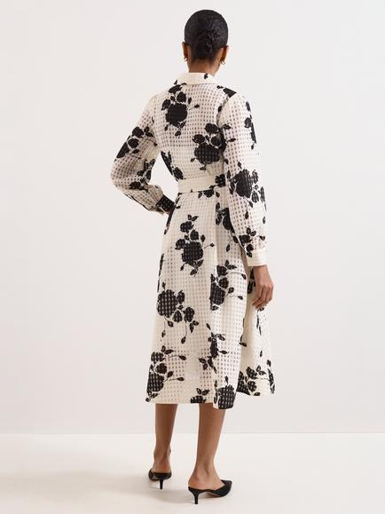 Phase Eight Natalie Floral Dress, Ivory - view 2, Ivory