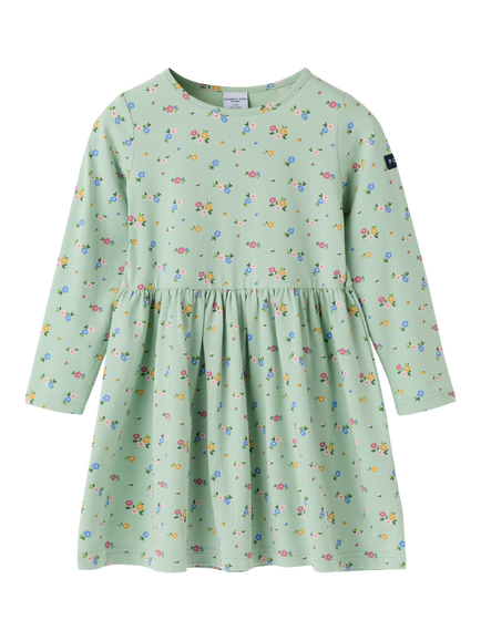 Polarn O. Pyret Kids' Long Sleeve Dress, Green, Green