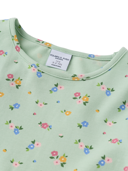 Polarn O. Pyret Kids' Long Sleeve Dress, Green - view 2, Green
