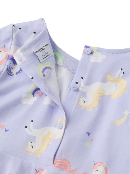 Polarn O. Pyret Kids' Twirl Unicorn Dress, Purple - view 2, Purple