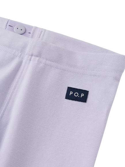 Polarn O. Pyret Kids' Cotton Blend Leggings, Purple - view 2, Purple
