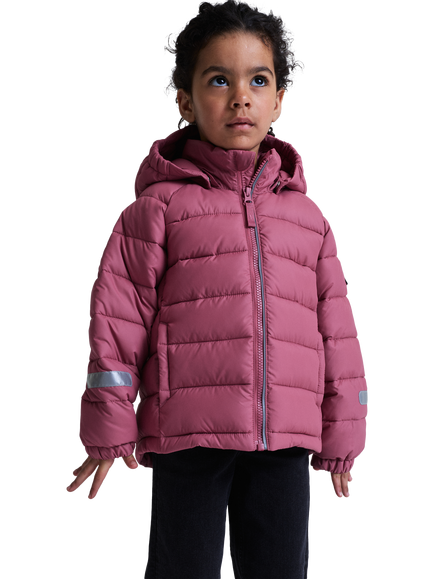 Polarn O. Pyret Kids' Hooded Padded Jacket, Pink, Pink
