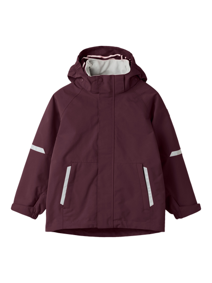 Polarn O. Pyret Kids' Waterproof Shell Jacket, Purple - view 2, Purple
