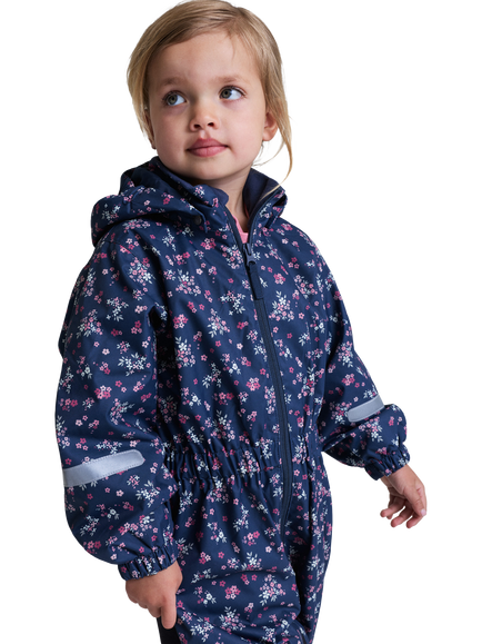 Polarn O. Pyret Kids' Hooded Waterproof Overalls, Pink, Pink