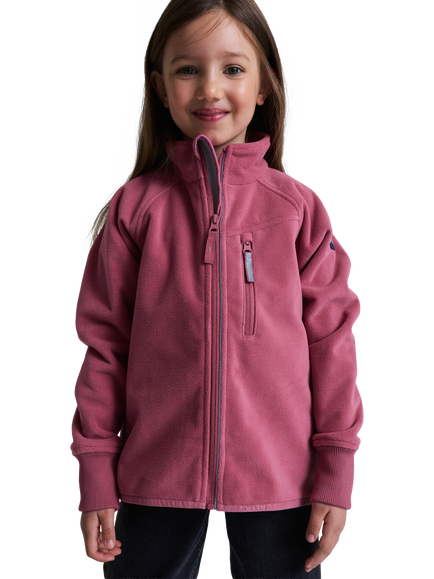 Polarn O. Pyret Kids' Windproof Fleece Jacket, Pink, Pink