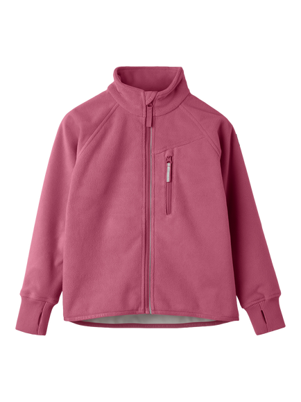 Polarn O. Pyret Kids' Windproof Fleece Jacket, Pink - view 2, Pink