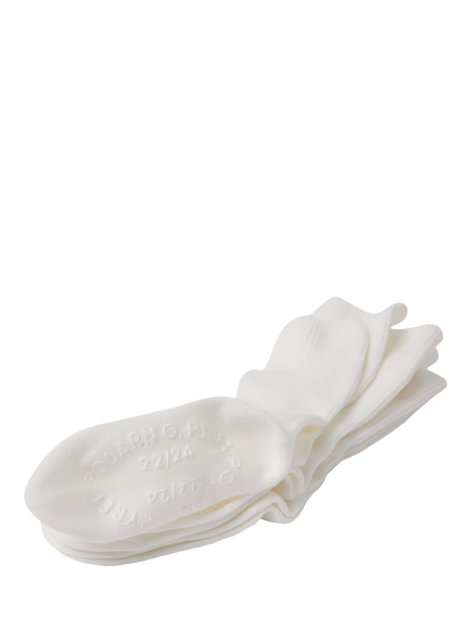 Polarn O. Pyret Baby Ankle Socks, Pack of 3, White - view 2, White