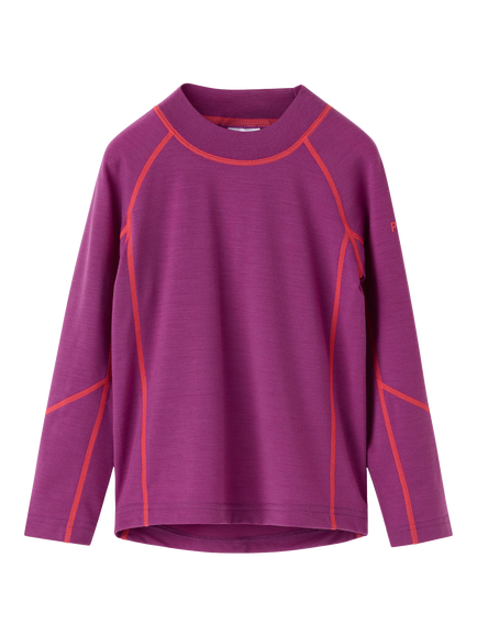 Polarn O. Pyret Kids' Wool Blend Long John Top, Purple, Purple