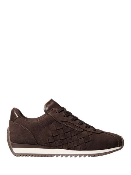 Michael Kors Rhodes Woven Trainers, Chocolate, Chocolate