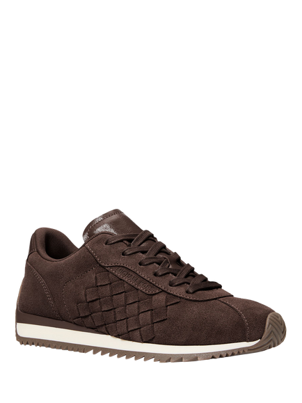 Michael Kors Rhodes Woven Trainers, Chocolate - view 2, Chocolate