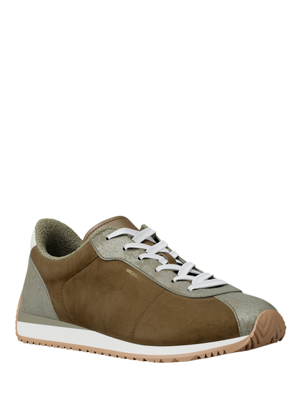 Michael Kors Rhodes Suede Trainers, Loden - view 2, Loden