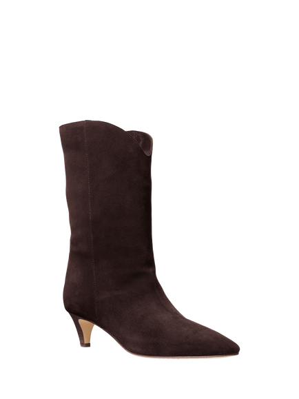 Michael Kors Daniela Suede Boots, Chocolate - view 2, Chocolate