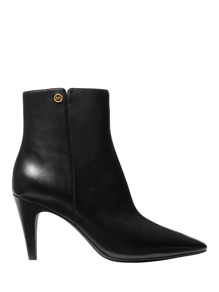 Michael Kors Daniela Leather Ankle Boots, Black, Black