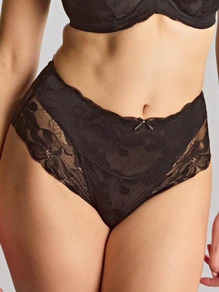 Panache Evangeline Deep Full Briefs, Black, Black