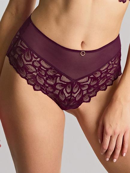 Panache Allure Deep Brief Knickers, Plum