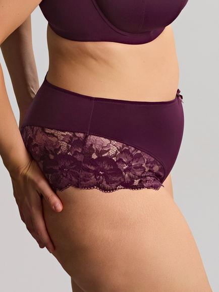 Sculptresse Amara High Waist Knickers, Plum - view 2, Plum
