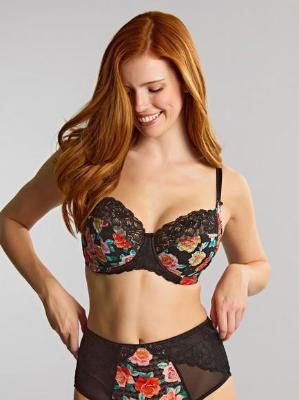Panache Envy Full Cup Bra, Black Rose, Black Rose