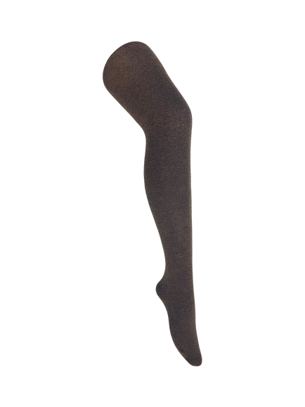 John Lewis 280 Denier Cotton Rich Marl Tights, Chocolate