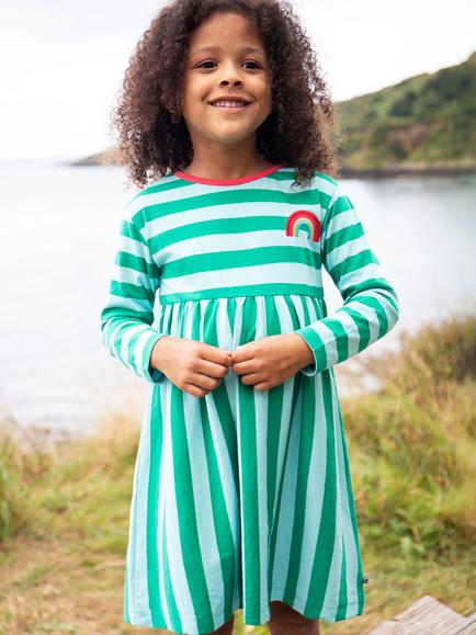 Frugi Kids' Sabina Dress, Multi - view 2, Multi