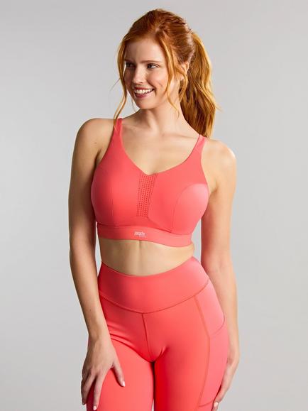 Panache Endurance Wired Non-Padded Sports Bra, Grapefruit, Grapefruit