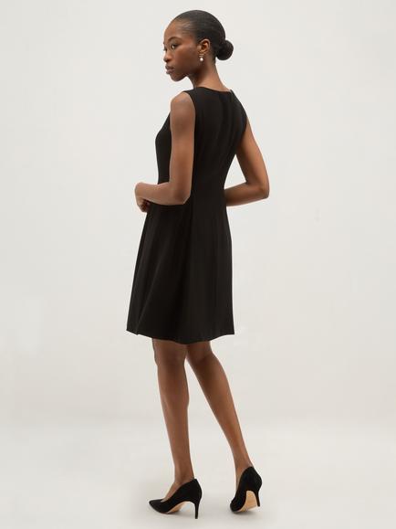 Hobbs Lorna Boat Neck Sleeveless Dress, Black - view 2, Black