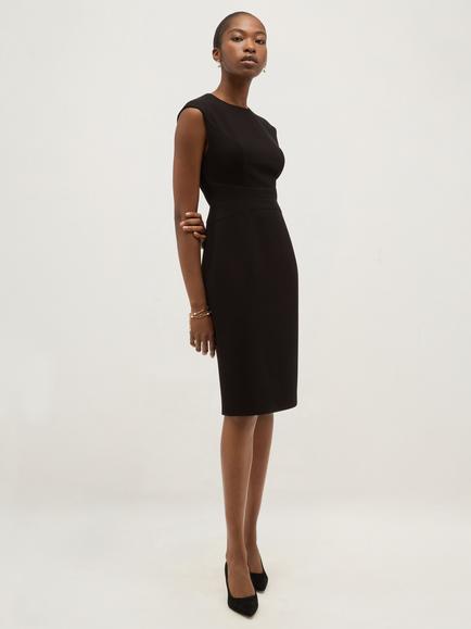 Hobbs Petite Lea Shift Dress, Black, Black