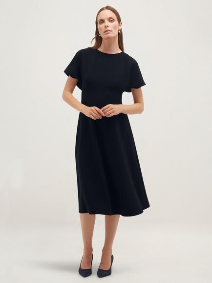 Hobbs Melina Seam Detail Midi Dress, Blue, Blue