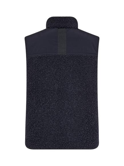 MOS MOSH Mmrowe Eli Teddy Zip Gilet, Salute Navy - view 2, Salute Navy