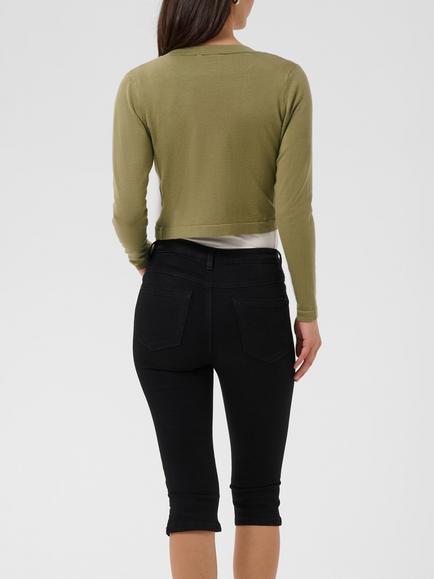 KAFFE KAastrid Long Sleeve Bolero, Aloe - view 2, Aloe