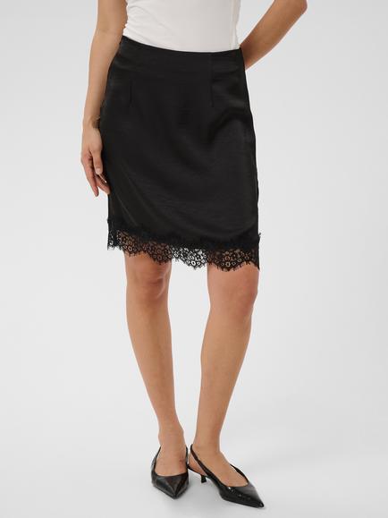 KAFFE Kajane Mid-Rise Pencil Skirt, Black
