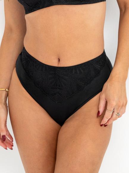 Pour Moi New Romance High Waist Midi Knickers - view 2, Black