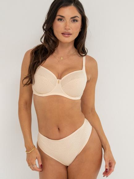 Pour Moi Charmed Underwired Non-Padded Side Support Bra, Pearl, Pearl