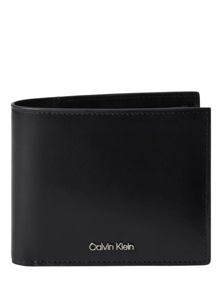 Calvin Klein Leather RFID Billfold Wallet, Black, Black