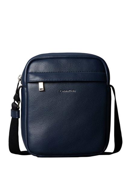 Calvin Klein Micro Pebble Faux Leather Reporter Bag, Blue Midnight, Blue Midnight