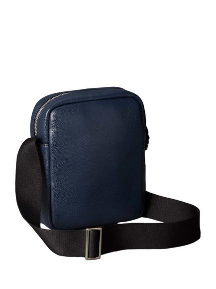 Calvin Klein Micro Pebble Faux Leather Reporter Bag, Blue Midnight - view 2, Blue Midnight
