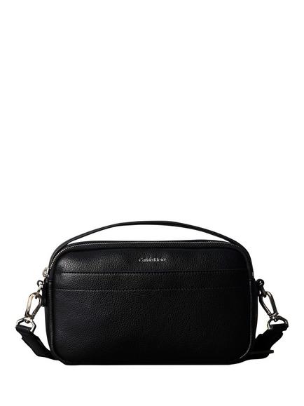 Calvin Klein Raised Logo Camera Bag, Black, Black