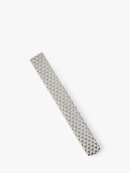 Simon Carter Hatch Tie Slide, Silver
