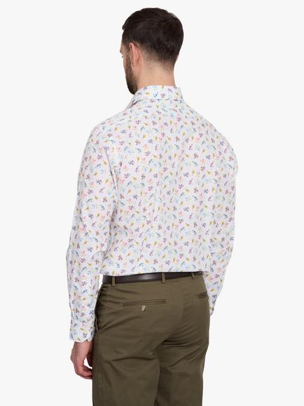 Simon Carter Squid Ice Cream Cotton Shirt, White/Multi - view 2, White Multi