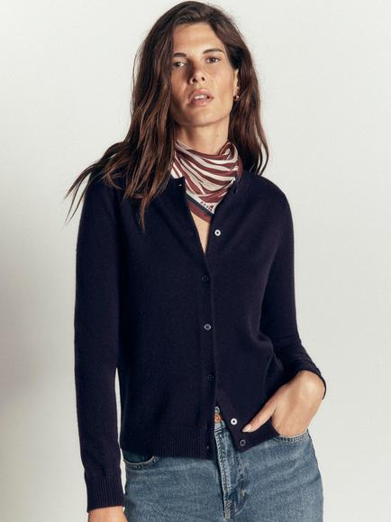 Boden Elsie Pure Cashmere Cardigan, Navy, Navy