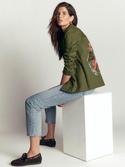 Boden Fife Cotton Utility Jacket, Khaki - view 2, Khaki