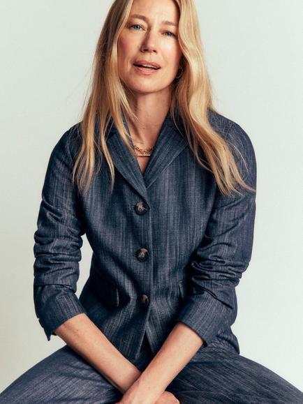 Boden Dartmouth Cotton Twill Blazer, Indigo, Indigo