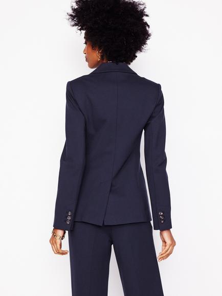 Boden Stamford Single Breasted Blazer containing LENZING™ ECOVERO™ Viscose - view 2, Navy